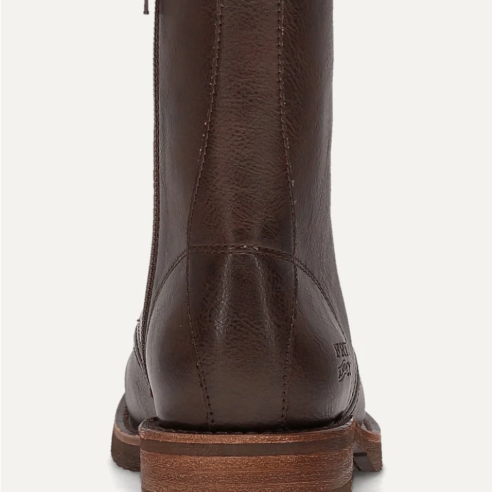 FRYE AND CO. Dark Brown Leather Lace-Up Combat Boots - Picture 5 of 10